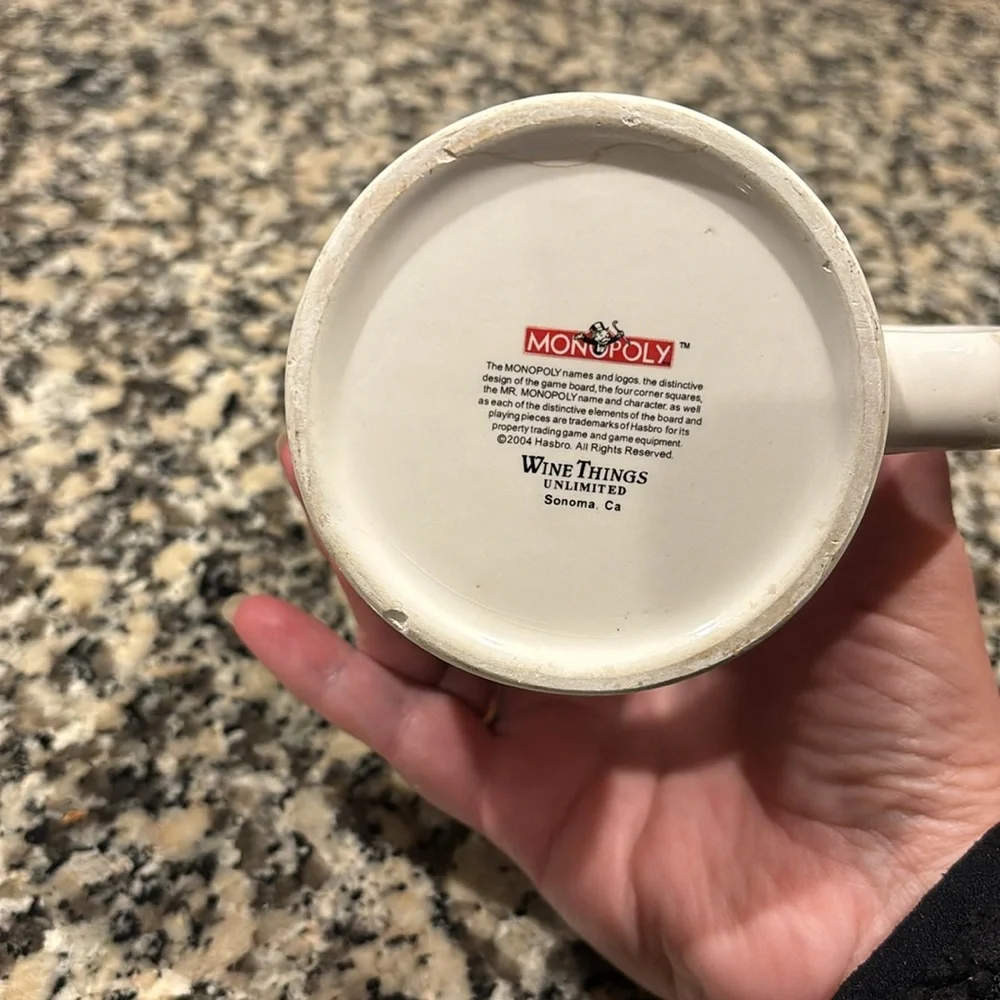 Monopoly Coffee Mug Cup: GO DIRECTLY TO JAIL Do Not Pass Go, Do Not Collect $200